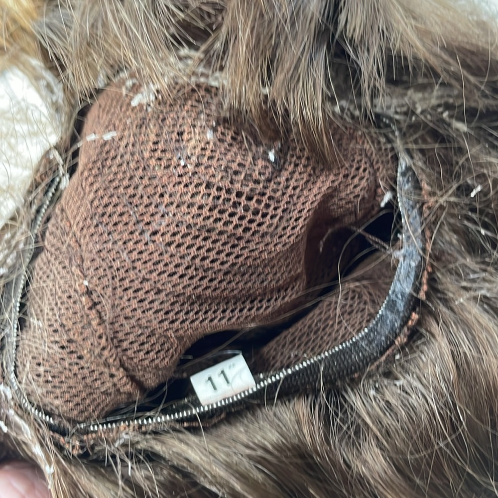 Doll's wig, 11" brunette, long curls, synthetic material - Picture 4 of 4